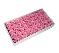 50 x Craft Soap Flowers - Med Rose - Blush