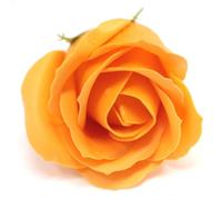 50 x Craft Soap Rose Flowers 5 x 6.5cm ~ Drop in the bath and dissolve to soap (Orange)
