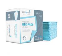 50 x Disposable Incontinence Bed Pads - 60x60cm Absorbent Underpads, Bed Mats, Mattress Protectors, Incontinence Pads Women and Men - Bed Wetting Mats - Disposable Changing Mats Baby (50 Pack)