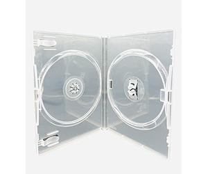 50 x Dragon Trading Amaray Double Clear CD DVD Blu Ray Disc Case (Holds 2 Discs Of Any Format Face on Face) Case Has 14mm Spine And Outer Sleeve For Inserting Artwork Inlay.