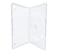 50 x Dragon Trading Single Clear Slim DVD CD Blu-ray Disc Cases 7mm Spine with Outer Sleeve for Artwork Inlay - Holds 1 DVD, CD or Blu-ray Disc - Clear Protective Storage Cases