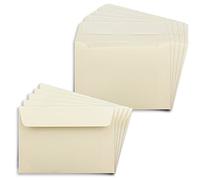50 x Envelopes DIN C6 in Beige (Cream) with Peel and Seal - 11.4 x 16.2 cm - 120 g/m² - Ideal for Letters and Invitations