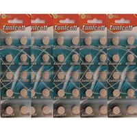 50 x Eunicell AG13 LR44 Alkaline 1.5v Button Cell Batteries in Separate Blister Packaging