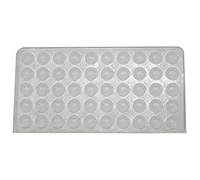 50 x fiXte Clear Self Adhesive Soft Rubber Bumper Pads Feet Kitchen Cabinet Door Drawer Sound Noise Dampening 10mm Diameter