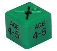 50 x Garment Clothes Marker Size Number: Color Size Cubes for Hanger Size Display - Organize Wardrobe, Boutique - Variety of Sizes and Colors (AGE 4-5)