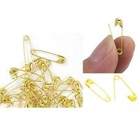 50 x Gold or Silver Colour First Steps Safety Pins Small 20mm 2cm (Gold)