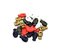 50 x Grenade Shape Single Hole Cord Stoppers Lock Toggles Stop End with Metal Spring (50 x Gold G432)