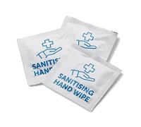 50 x Hand Sanitizing Wipes Individually Wrapped Small Wipes- Antibacterial Hand Towel - Alcohol Free wipes - Keep hands Clean and Germ Free