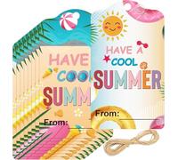 50 x I Hope You Have A Cool Summer Self Adhesive Labels - 2" x 3.5" - Hope Your Summer is Bubbling with Fun Hello Sun - End of School Labels for Envelopes and Gifts