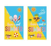 50 x I Hope You Have A Cool Summer Stickers Labels - 2" x 3.5" - Hope Your Summer is Bubbling with Fun Hello Summer - End of the School Year - Envelopes and Labels
