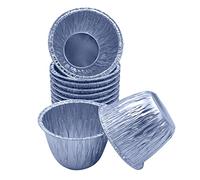 50 x Individual Small Aluminium Foil Pudding Basins, 170ml Muffins Moulds for Baking - Dariole Moulds, Round Recyclable Christmas Pudding Dishes for Baking, Cupcakes, Tarts & Muffins
