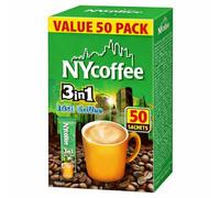50 x Irish Flavour NY Coffee 3 in 1 Sachets - Instant Coffee Sticks - 5 Boxes x 10 Flavoured Coffee Mix Sachets for Home, Office, Travel & On-The-Go