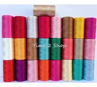 50 x Large 100% Art. Silk/Rayon Embroidery Machine Thread Spools for Brother, Janome