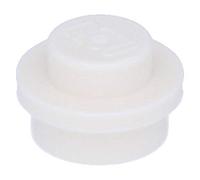 50 x LEGO® Plate, Round 1 x 1 Straight Side White
