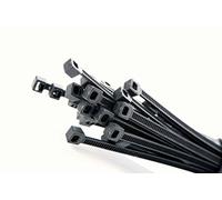 50 X Mixed Black White Cable Ties 200Mm X 4.8Mm Zip Tie Bases