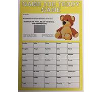 50 x Name The Teddy Scratch Card A4 Name The Bear Fundraising School Fete Brownies