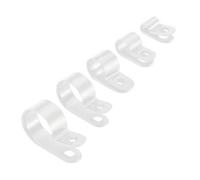 50 X Natural/white Nylon 21.8mm P Clips For Conduit, Cable, Tubing & Sleeving