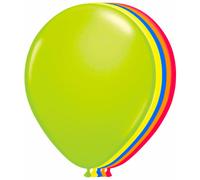 50 X NEON MULTICOLOURED LATEX BALLOONS PREMIUM QUALITY PARTY DECORATIONS - 25CM