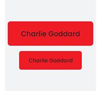 50 x No Iron Personalised Stick On Waterproof Washable Name Labels Great for Clothes, School Uniform, Equipment, Shoes. School, Nursery, Day Care, Hospital - Red