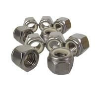 50 x Nylon Insert 3/8'' Steel Imperial UNF Locking Nuts,