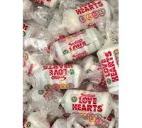 50 x Original Swizzels Love Hearts Mini Rolls Fruit Flavour Fizzy Sweets - Classic Retro Treats - Wedding Favours, Parties, Celebrations, Valentine, Bulk Sharing Candy - Vegan - Packed by GARDEN GLAZE