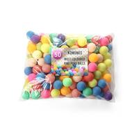 50 x Ping Pong Balls Table Tennis 40mm Mixed Colours with No Logos Ideal for Cat Dog Pet Toy School Crafts