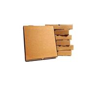 50 x Pizza Boxes Plain Brown Postal Box Takeaway Style Box - 12" - Brown