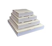 50 x PIZZA STYLE POSTAL BOXES (WHITE) (12")