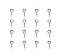 50 X Small Tiny Mini Eye Pins Eyepins Hooks Eyelets Screw Threaded Silver 8mm Practical and clever