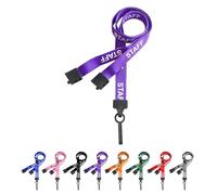 50 x Staff Neck Strap Lanyard For ID Card Holders with Plastic Clip