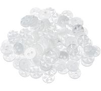 50 x Star Baby Buttons - 11mm, 14mm or 17mm - Pink Blue,Pale Pink, Yellow, Mint, White, Lilac, Cream - Simply Sew Crafty™ (White, 14mm)