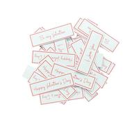 50 x Valentine's Card Toppers Craft Card Making Embellishments Red & White