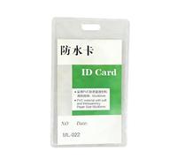 50 x Vertical ID Cards, Easy to Open Transparent Soft PVC Equipment without Closure, Extra Thick Vertical Name Card Sleeves Small for Card Size 85.6 x 54 mm