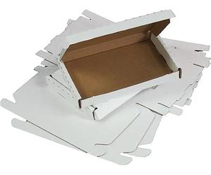 50 x WHITE C6 A6 SIZE BOX LARGE LETTER STRONG CARDBOARD SHIPPING MAILING POSTAL PIP ☆ SIZE 16cm x 12cm x 2.2cm ☆ 6.5" x 4.5" x 0.8 " FAST DELIVERY