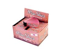 50 x Wise Skies Pink Perforated Filter Tips Roach Card Rolling Papers Pink Coloured (Full Box)