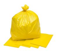 50 x Yellow Bin Liners 90L - Strong Yellow Refuse Sacks for Waste Disposal | 18x29x39 Inch Medium-Duty Garbage Bin Bags for Kitchen, Home, Garden, and Commercial Use