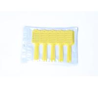 50 x Yellow Plastic Vehicle Key Tags - Waterproof Self-Loop Key Labels with Write-On Panel for Car Keys, Garage, House, Luggage and Storage, Property Management, Auto Dealers, Office & Commercial Use