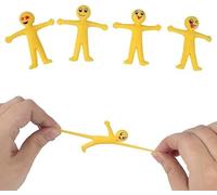 50 x Yellow Smiley Stretchy Smile Men Pocket Money Toys, Ideal Party Bag Fillers and Favours, Stocking Fillers, Pinata Prizes, Goody Bags and Cake Toppers