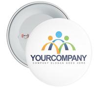 50 x Your Logo On A Badge : 25mm Bulk Custom Badges : Perfect for Logos : Charities, Clubs, Companies (50)