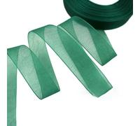 (50 Yards/roll) Organza Ribbon Wholesale Wrapping Decoration Christmas Silk Ribbons lace Fabric 12/15/20/25/40/50mm-Atrovirens-12mm