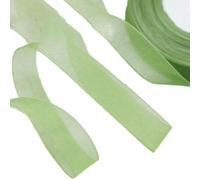 (50 Yards/roll) Organza Ribbon Wholesale Wrapping Decoration Christmas Silk Ribbons lace Fabric 12/15/20/25/40/50mm-Deep Green-12mm
