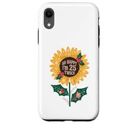 50 Year Birthday So Happy I'm 25 Twice Sunflower Funny 50th Case for iPhone XR