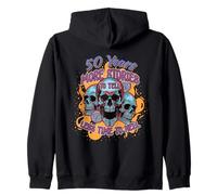 50 Year Old - Less Time Hell Skull - Funny 50th Birthday Zip Hoodie