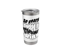 50 Year Work Anniversary Funny Still Stacking Wins 50th Year Stainless Steel Insulated Tumbler