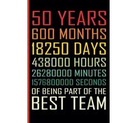 50 Year Work Anniversary Notebook: 50 Years of Service Award -50th Employee Tenure Appreciation Journal - Staff Milestone Keepsake for Job Achievement