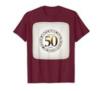 50 Years Iconic Birthday Gift - Golden Anniversary Present T-Shirt, Men, Burgundy, L