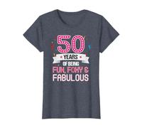 50 Years of being Fun, Foxy & Fabulous Birthday Gift T-Shirt