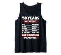 50 Years Of Service Retirement Gifts for Men Women Tank Top