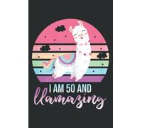 50 Years Old 50Th Birthday Llamazing Llama Gift: Lined with 6" x 9", 110 Pages, For Memo Diary Journal, Perfect for School, Office & Home
