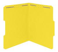 50 Yellow Fastener File Folders - 1/3 Cut Reinforced Tab- Durable 2 Prongs Designed to Organize Standard Medical Files, Law Client Files, Office Reports - Letter Size, Yellow, 50 Pack